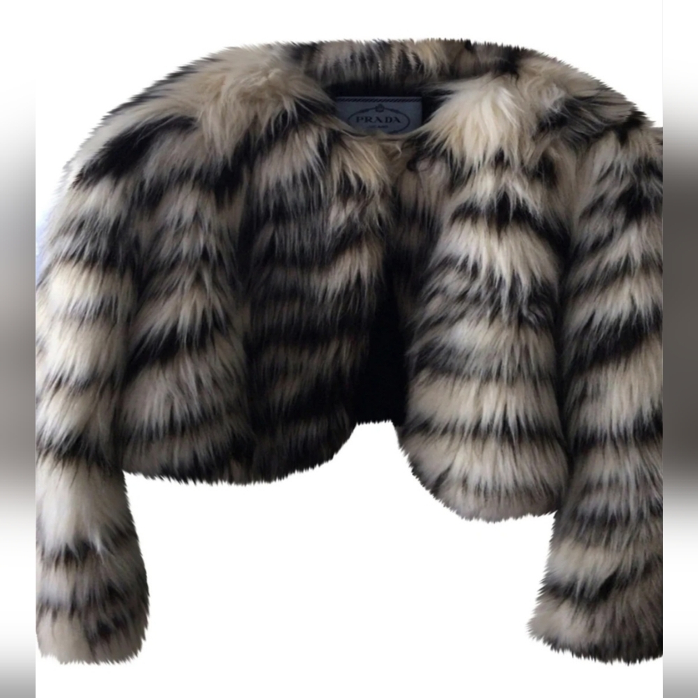 Prada faux fur jacket size Large. Perfect condition.  Comes from smoke-free home